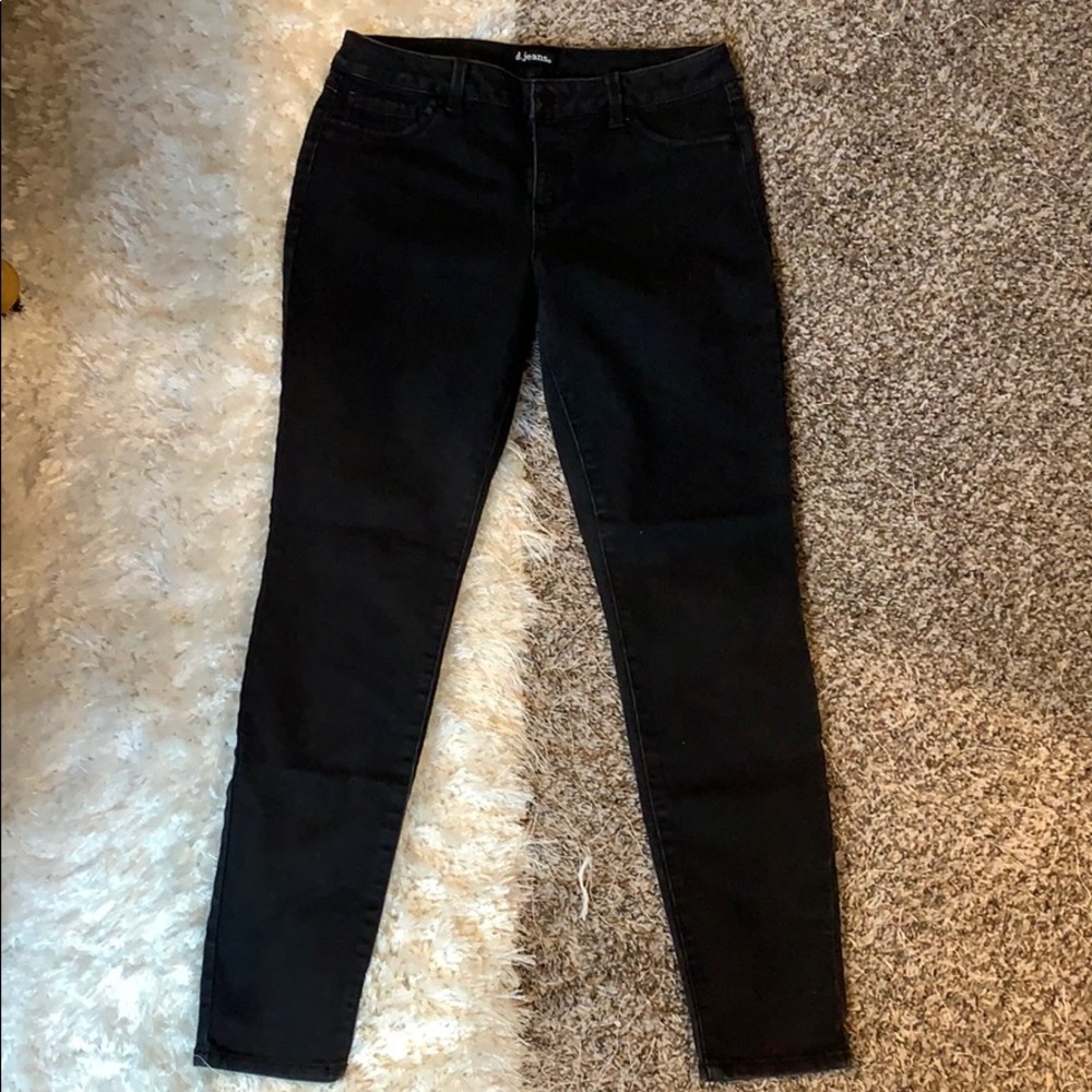 d.jeans stretch black ankle jeggings